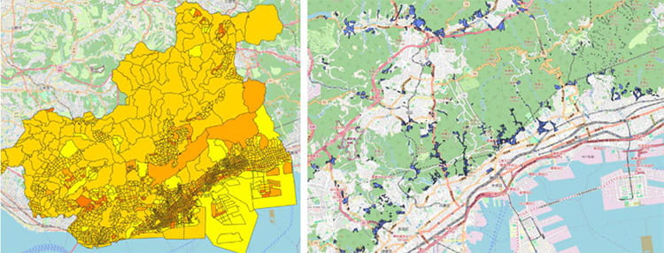 オープンデータを用いた災害時の地理的・社会的脆弱性の可視化の試み